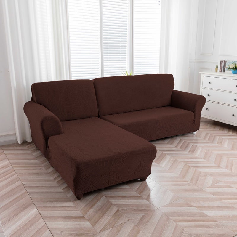 Large Leaf Sofa Cover Stretch Full Coverage Single Double Sofa Cover Dust Cover Lazy Sofa Full Cover Cloth Towel - Image 1